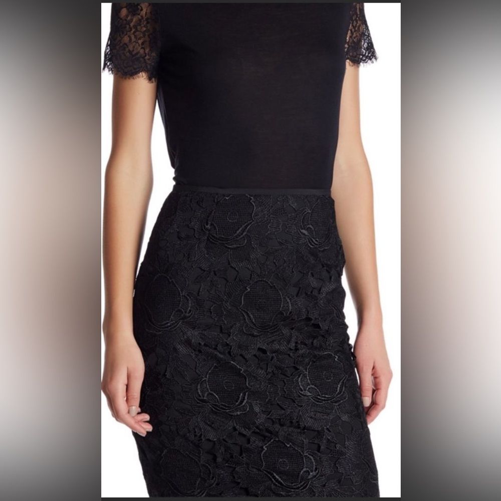 Ted Baker London Black Lace Midi Skirt - Picture 2 of 11